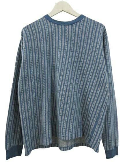 【中古】ヴィンテージ VINTAGE 構内 CAMPUS 60s ジャかばい立て カットソー 編み物 縞模様 青色 XL メンズ 【ベクター 古着】 260323