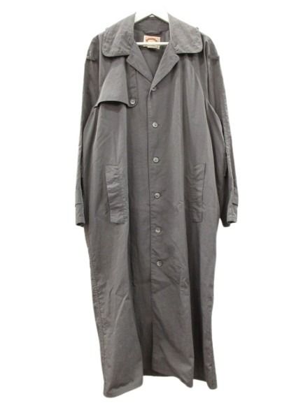 【中古】バナナリパブリック BANANA REPUBLIC 80s ロング厚地の外套 ナイロン厚地の外套 ヴィンテージ 薄墨色 S メンズ 【ベクター 古着】 260325