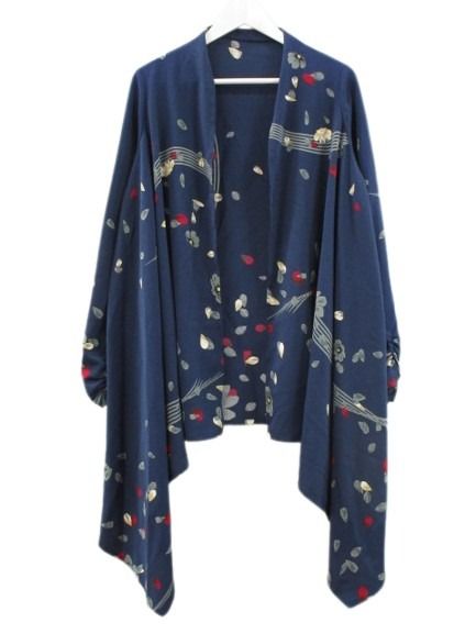 【中古】シセンドウ 詩仙堂 HITOSHI TAMURA TOMO COLLECTION コスモシンフォニー ジャケット カーディガン 羽織り ネイビー 紺 COSMO SYMPHONY ガウン トップス レディース 【ベクトル 古着】 260326