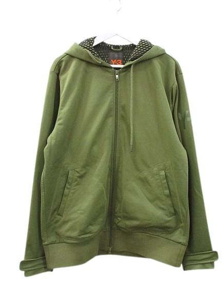【中古】ワイスロバート・エドワード・リー Y-3 フーディー ジップ パーカー プルオーバー XL カーキ adidas ヨウジヤマモト トップス ☆AA★ メンズ 【ベクター 古着】 260328