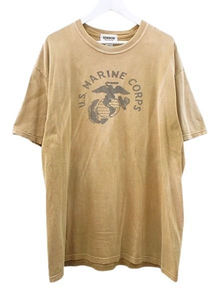 【中古】バウワウ BOWWOW Tシャツ USMC TEE XL ブラウン系 トップス 半袖 メンズ 【ベクトル 古着】 260329