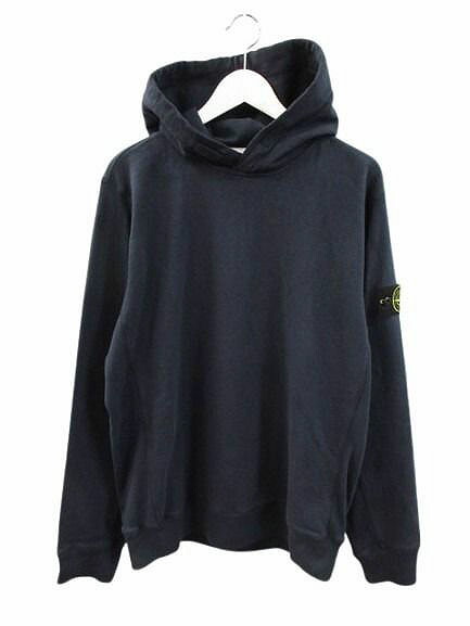 【中古】ストーンアイランド STONE ISLAND 25SS プルオーバー パーカー フーディ L ネイビー 長袖 トップス ☆AA★ メンズ 【ベクトル 古着】 260330