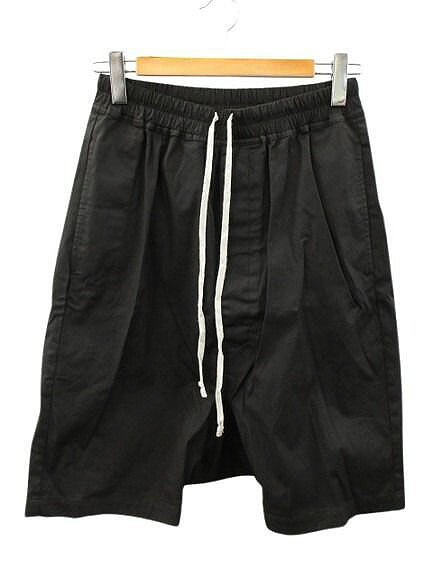 【中古】リックオウエンス Rick Owens PODS SARROUEL SHORTS RF00M6384-TE ポッズ サルエルショーツ 46 黒 ブラック ハーフパンツ ショートパンツ ボトムス ☆AA★ メンズ 【ベクトル 古着】 260330