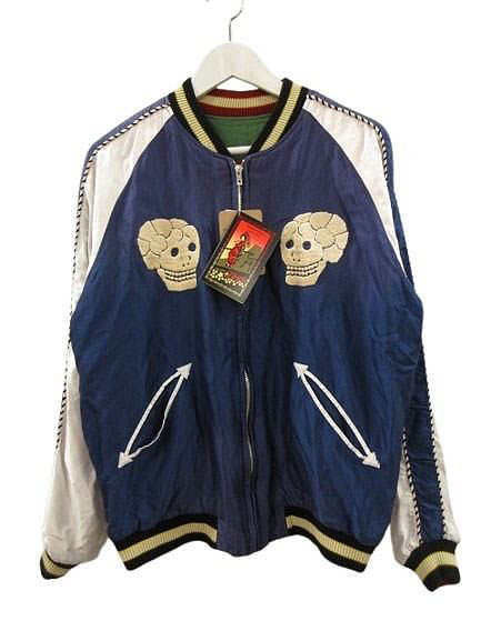 【中古】未当て嵌める品 テーラートーヨー TAILOR TOYO オリエント スカジャン エイジングモデル M SNAKE \u0026 SKULL × DRAGON HEAD 野ざらし スカル TT15793 リヴァーシブル 米国海軍 緑であること メンズ 【ベクター 古着】 260411