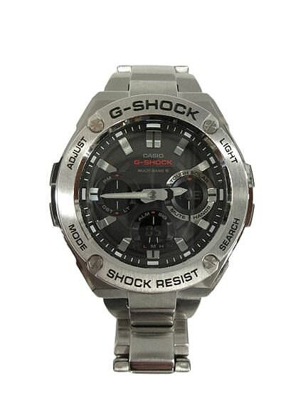 【中古】カシオジーショック CASIO G-SHOCK GST-W1100 ウオッチ アナログ ソーラー ご覧なさる しろがね色 メンズ 【ベクター 古着】 260414