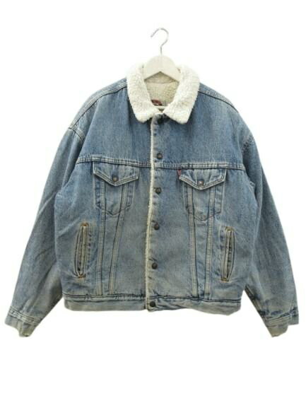 【中古】リーヴァイズジーンズ Levi\u0027s 90s 70609 4891 ジーンズ ボア上衣 USA製 L ヴィンテージ トラッカージャケット 点火装置青色 メンズ 【ベクター 古着】 260415
