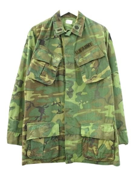 【中古】ヴィンテージ VINTAGE 60s US ARMY ジャングルファティーグ 上衣 岩礁間鴨 変装 S-L 4th 上唇立ちふさがる ミリタリー メンズ 【ベクター 古着】 260418