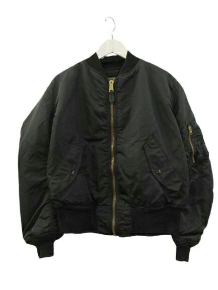【中古】アルファ ALPHA 90s MA-1 航空上衣 競技場労働者の一団 USA製 黒いこと 黒 M メンズ 【ベクター 古着】 260421