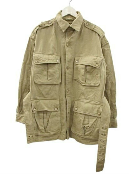 【中古】濾過性病原体\u0026ガイガー Willis\u0026Geiger 90s サファリ上衣 アウター 香港製 ベージュ M メンズ 【ベクター 古着】 260503