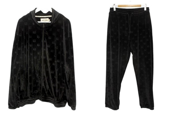 【中古】WEST WEAR ウエストウェア WS Logo Velour Setup Black ベロア セットアップ XXL 黒 ブラック トップス ボトムス 上下セット メンズ 【ベクトル 古着】 260508｜ブランド古着の買取販売ベクトル
