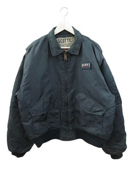 【中古】SCOTT\u0026FOX CWU手合い 飛翔上衣 遊撃手丈 ボンバージャケット XL 米国海軍  メンズ 【ベクター 古着】 260509