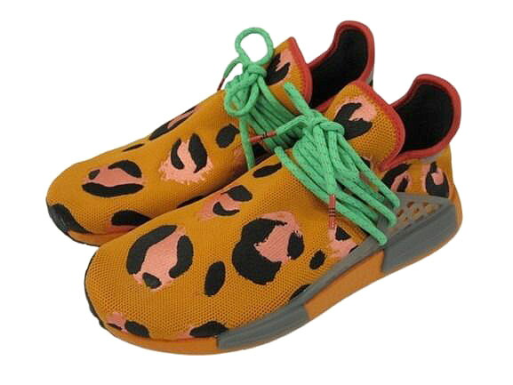 【中古】アディダス adidas ×PHARRELL WILLIAMS HU NMD ANIMAL PRINT GZ4439 ファレル ウィリアムス アニマルプリント スニーカー 28.5珊 オレンジ色 シューズ 靴 メンズ 【ベクター 古着】 260512