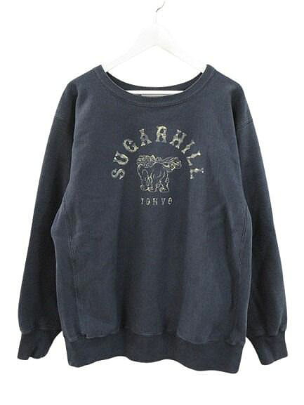 【中古】SUGARHILL 三盆白吸血鬼 LOGO PRINTED SWEATSHIRT OLD NAVY 2441000902 ロゴタイプ刷り上げる トレーナー 2 米国海軍 長袖 調教師  トップス メンズ 【ベクター 古着】 260520