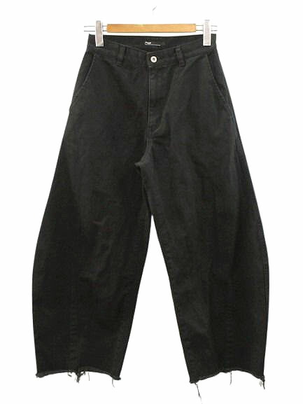【中古】プラージュ Plage ブラックデニムパンツ 広広とした カットオフ 36 デニム ボトムス レディース 【ベクター 古着】 260604