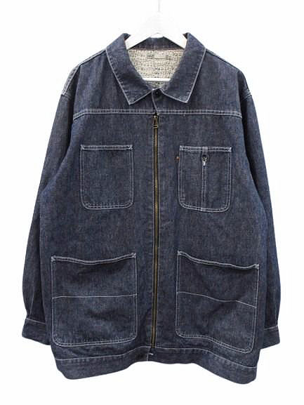【中古】ヘイズエルティーディー HAZE LTD デニムカバーオール ジャケット インディゴブルー ジップアップ アウター メンズ 【ベクトル 古着】 260616｜ブランド古着の買取販売ベクトル 7,474円