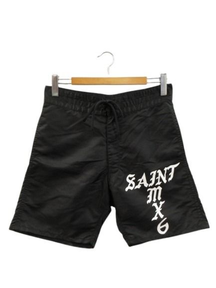 【中古】セントマイケル SAINTMICHAEL Shorts Swimming スイミングショーツ S 黒 ブラック プリント ショートパンツ ハーフパンツ ボトムス ☆AA★ メンズ 【ベクトル 古着】 260713｜ブランド古着の買取販売ベクトル