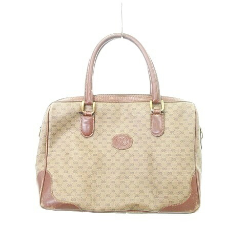 【中古】グッチ GUCCI マイクロGG ハンドバック ジップ開閉 嚢 鞄 イタリア製 茶 赤銅色 ORG レディース 【ベクター 古着】 250917