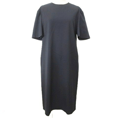 【中古】セオリーリュクス theory luxe 24SS Sycamore 2 Shina ワンピース ロング 半袖 ストレッチ 40 紺 ネイビー レディース 【ベクトル 古着】 250928