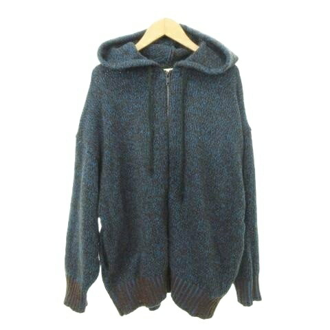 7AS2【MARNI UNIQLO】ジップアップ　ニットパーカー　古着used 7AS2【MARNI UNIQLO】ジップアップ ニットパーカー 古着used
