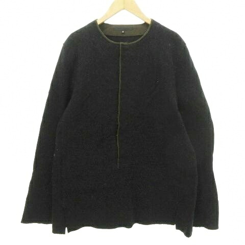 【中古】下唇 キャラバン ウィンクル 綿織物 フェルト トップス カットソー 無地 日本製 朦々たる M大きさ 黒 黒いこと メンズ 【ベクター 古着】 260118