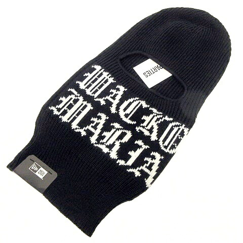 【中古】未当て嵌める品 ワコマリア WACKO MARIA ×NEW ERA 引き舟付き添い人 25FW JACQUARD KNIT BALACLAVA 編み物 バラクラバ かぶり笠 無償性 黒 黒いこと A0210 メンズ 【ベクター 古着】 260210