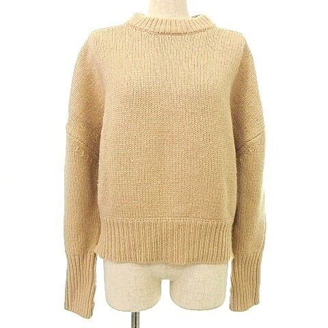 【中古】ハイク HYKE ラムウール ニット セーター 指ぬきあり 2 M相当 ベージュ A0211 レディース 【ベクトル 古着】 260211