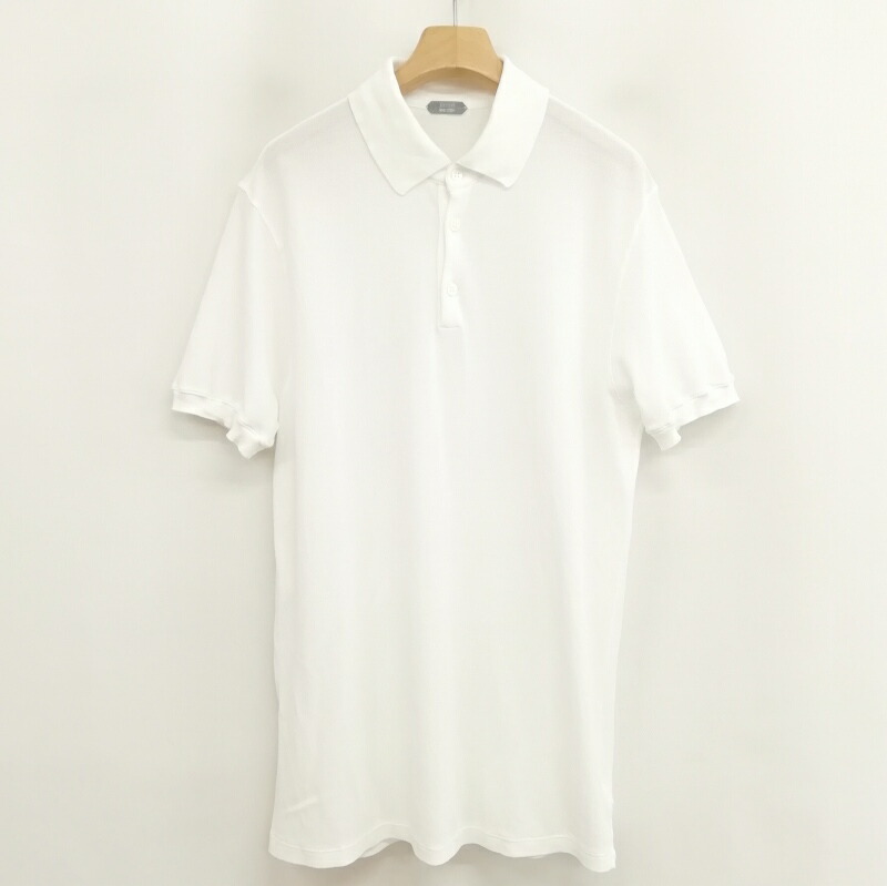 Zanone　ザノーネ　アイスコットン　ポロシャツ　半袖　ホワイト　美品 ザノーネ / ZANONE / ポロシャツ / アイスコットンピケ / PIQUET