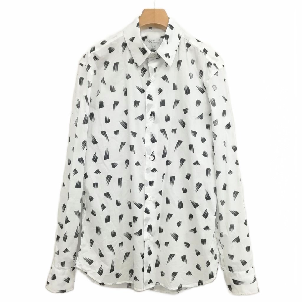 美品 agnes b. HOMME 総柄 ジップシャツ アニエスベー 美品 agnes b. HOMME 総柄 ジップシャツ アニエスベー - メルカリ
