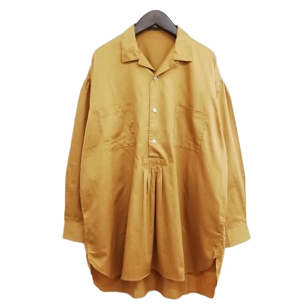 【中古】ワイズフォーメン Y's for men 80s アーカイブ ヴィンテージ プルオーバー オープンカラー シャツ マスタード系 美品 メンズ 【ベクトル 古着】 260119