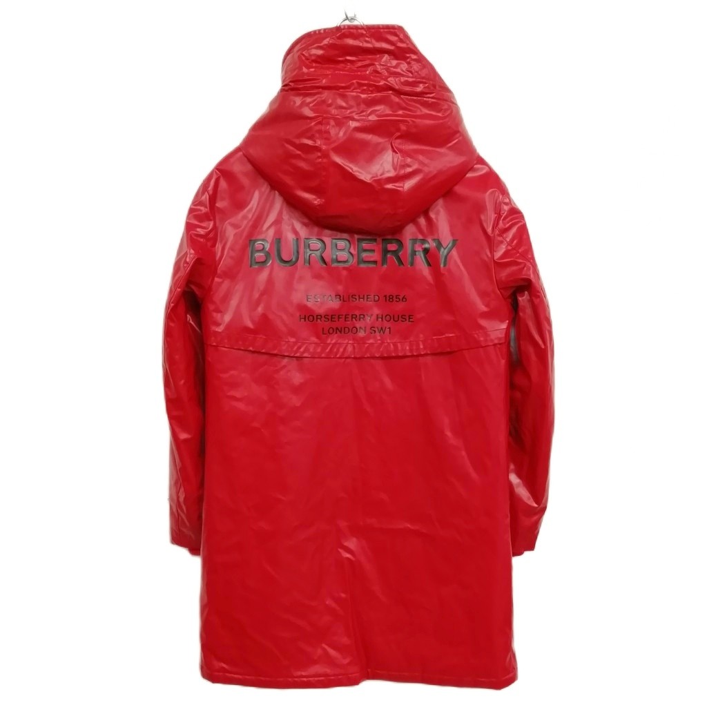 【中古】赤ちょうちんバリー BURBERRY Cramond ロゴタイプ 刷り上げる 上塗り フーデッド 厚地の外套 36 赤いこと レディース 【ベクター 古着】 260126