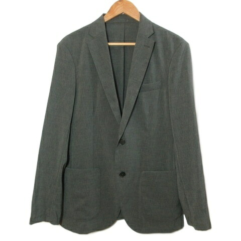 【中古】コムサメン COMME CA MEN 美品 テーラード ジャケット 47-25JP13 シングル リネンライク L カーキ メンズ 【ベクトル 古着】 260403