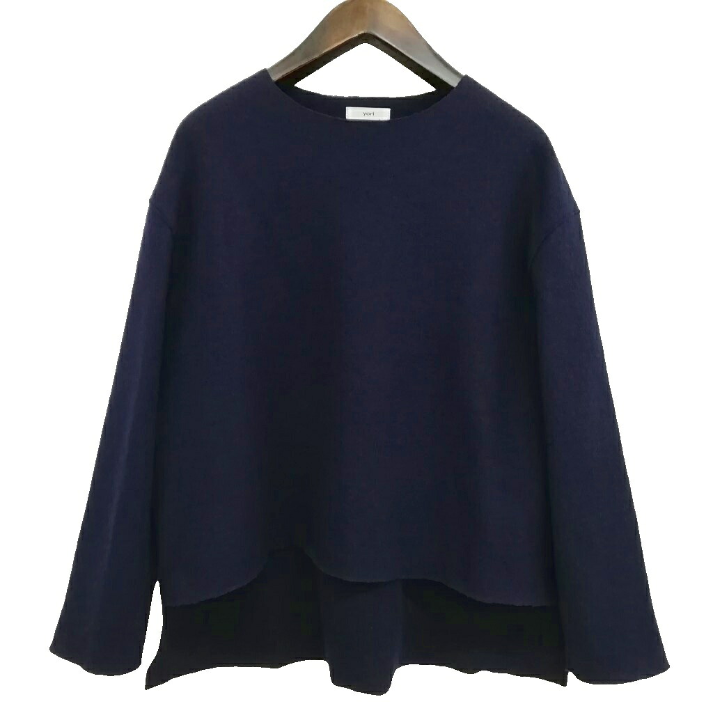 【中古】ヨリ yori YR31-23131AW 23AW 圧縮フロントショートプルオーバー ニット トップス FREE ネイビー レディース 【ベクトル 古着】 260417｜ブランド古着の買取販売ベクトル