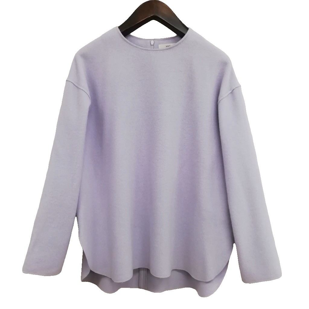 【中古】ヨリ yori YR21-23111AW 23AW 羊毛 ティーシャツ トップス カットソー FREE ライトパープル レディース 【ベクター 古着】 260417