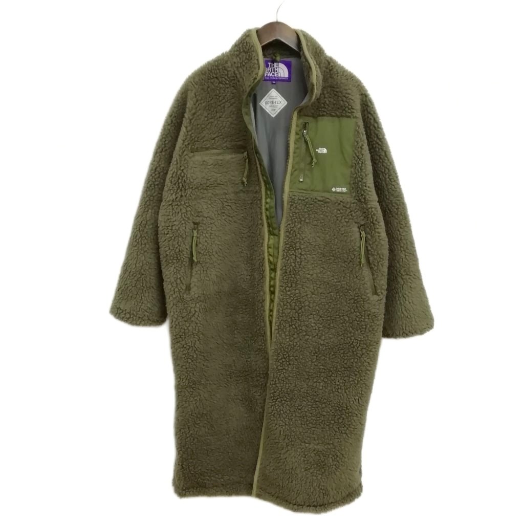 【中古】北の方人間の顔 パープルレーベル THE NORTH FACE PURPLE LABEL NA2251N GORE-TEX Wool BOA Fleece Field COAT ボア フリース 活動の領域厚地の外套 WS オリーブ レディース 【ベクター 古着】 260423