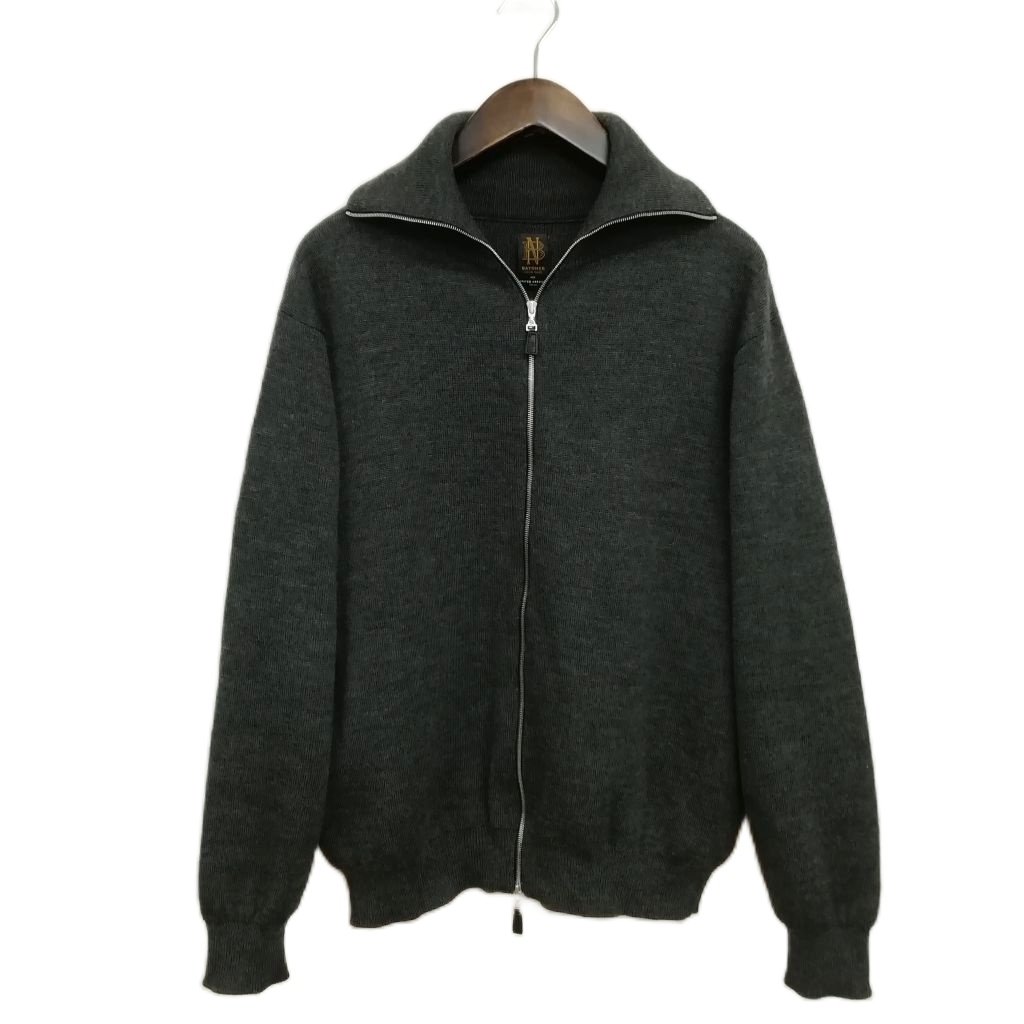 【中古】バトナー BATONER BN-24FM-090 ユナイテッドアローズ 別注 24AW ダブル人間の顔 ドライバーズニット 上衣 美品 2 濃灰色 メンズ 【ベクター 古着】 260511
