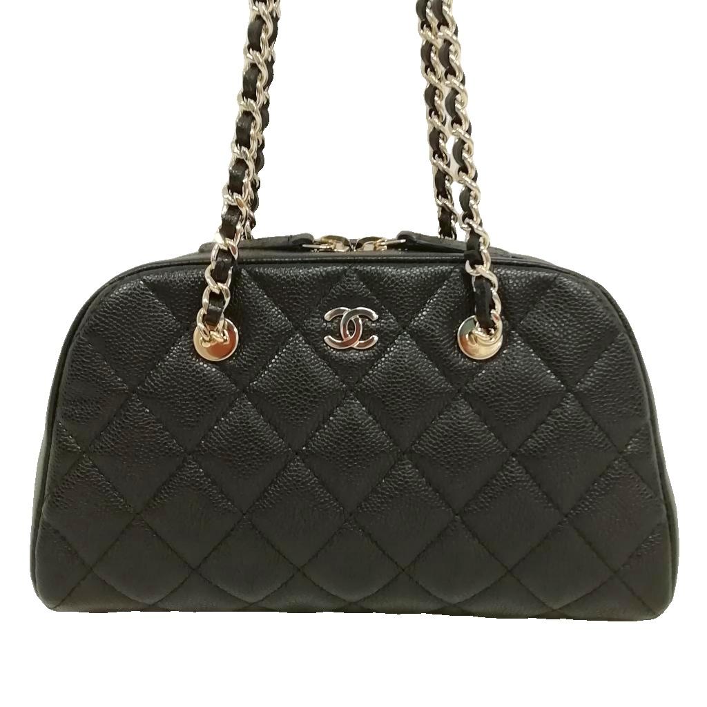 【中古】シャネル CHANEL チェーン店 クラッチペダル シャイニー グレインド カーフスキン 黒いこと キャビアひと肌 ハンドバック 美品 ☆AA☆ レディース 【ベクター 古着】 260604