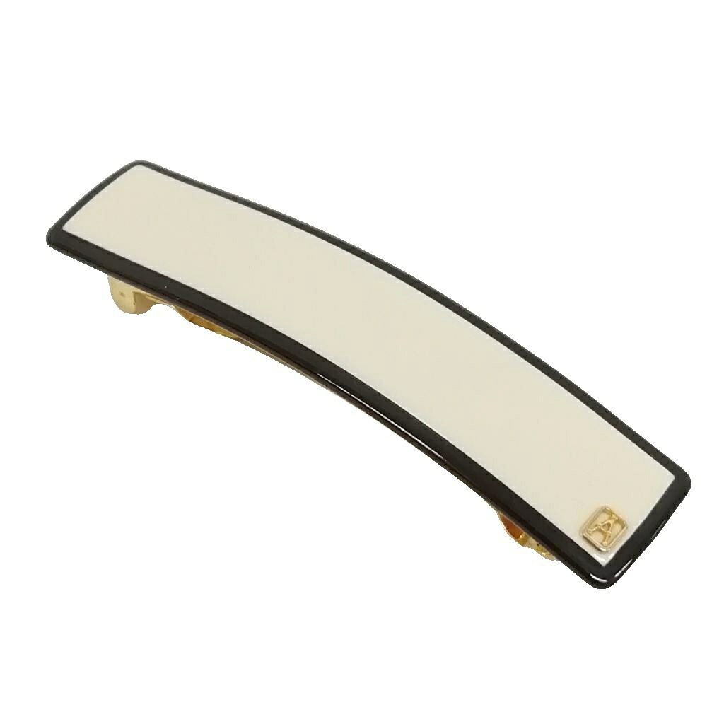 【中古】アレクサンドルドゥパリ Alexandre De Paris スクエア バレッタ ヘアアクセサリー バイカラー アイボリー ブラック レディース 【ベクトル 古着】 260717｜ブランド古着の買取販売ベクトル