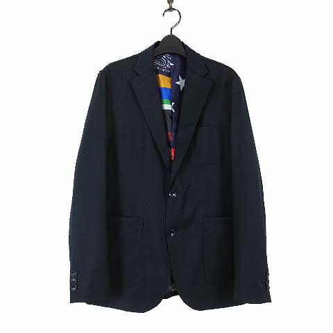 【中古】ソフネット SOPHNET. ジャケット ブレザー STRETCH GABARDINE 2 BUTTON JACKET 裏総柄 ストレッチ M 黒 ブラック 美品 SOPH-160013 メンズ 【ベクトル 古着】 260720|ブランド古着の買取販売ベクトル