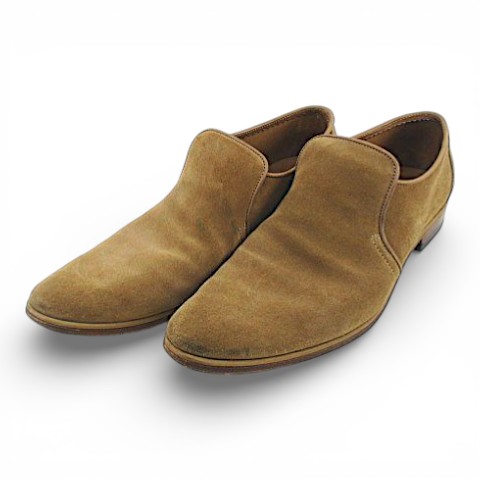 【中古】サルヴァトーレフェラガモ Salvatore Ferragamo UR 92048 ローファー スリッポン 6EE ベージュ スエード イタリア製 メンズ 【ベクトル 古着】 260313