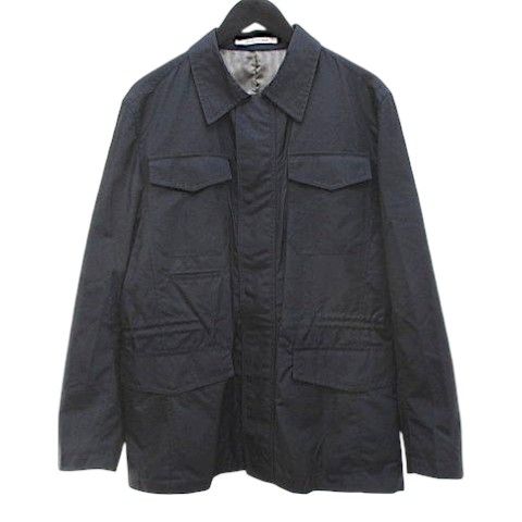 【中古】アラミス ARAMIS AOUDIMA ステンカラー ナイロン ジャケット M 紺系 ネイビー 無地 ジップアップ エルボーパッチ 裏地 メンズ 【ベクトル 古着】 260313