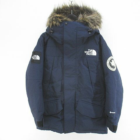 【中古】ザノースフェイス THE NORTH FACE ND92342 アンタークティカパーカ アウトドアお召しもの 落ちこむ上衣 厚地の外套 比翼 XS 紺系 米国海軍 ジップアップ ロゴタイプ 文字記号 刺しゅう 紋章 メンズ 【ベクター 古着】 260327