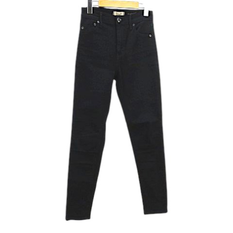【中古】ヤヌーク YANUK 57101244 アンクル スキニー デニムパンツ PATRICIA 24 黒系 ブラック 無地 サイドポケット バックポケット ストレッチ レディース 【ベクトル 古着】 260326