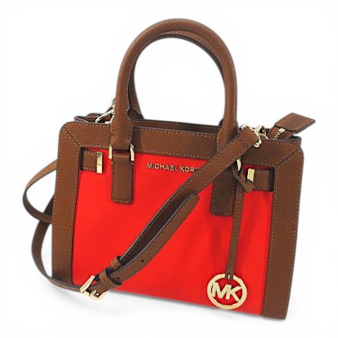 【中古】マイケルコース MICHAEL KORS トートバッグ ハンド ショルダー 2WAY レッド 赤 バイカラー レザー レディース 【ベクトル 古着】 260402