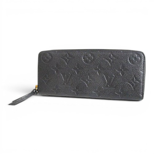 【中古】ルイヴィトン LOUIS VUITTON M60571 ジッピー ウォレット ラウンドジッパー モノグラムアンプラント なめし革 ノワール 黒いこと 長紙入れ ゴールド金具 メンズ レディース 【ベクター 古着】 260402