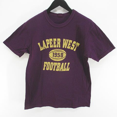 【中古】ウエス UES 半袖 Tシャツ カットソー 1 紫系 パープル 日本製 プリント メンズ 【ベクトル 古着】 260403