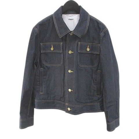 【中古】トムブラウン THOM BROWNE MJO256S MTU345S セットアップ ジージャン デニムジャケット デニムパンツ ジーンズ ボタンフライ 1 0 紺系 ネイビー インディゴ 日本製 メンズ 【ベクトル 古着】 260410