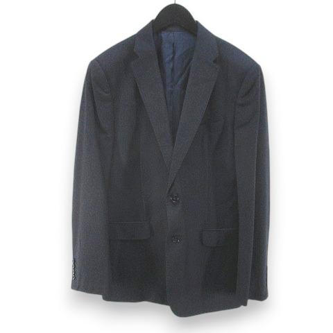 【中古】アルマーニ コレツィオーニ ARMANI COLLEZIONI セットアップ スーツ ストライプ柄 テーラード ジャケット ロングパンツ スラックス ジップフライ 50 紺系 ネイビー 毛 ウール 無地 メンズ 【ベクトル 古着】 260609|ブランド古着の買取販売ベクトル