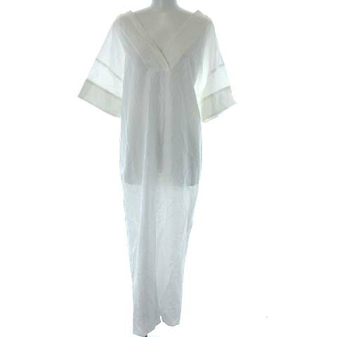 ランキング第1位 の 中古 セルフォード Celford aw バックシャンワンピース aw ロング Celford Vネック リネン混 五分袖 中古 F 白 ホワイト Ek レディース ベクト 中古 セルフォード Celford aw バックシャンワンピース ロング Vネック リネン混 五