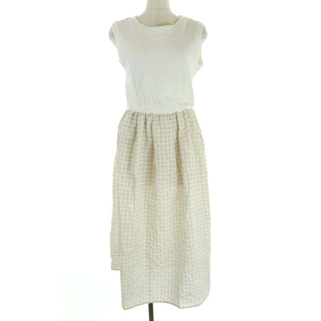 楽天市場 中古 未使用品 ケイビーエフ Kbf アーバンリサーチ スウェットmix ギンガムチェック ワンピース ロング ミモレ ノースリーブ タグ付き One 白 ホワイト Pj レディース ベクトル 古着 ブランド古着の買取販売ベクトル