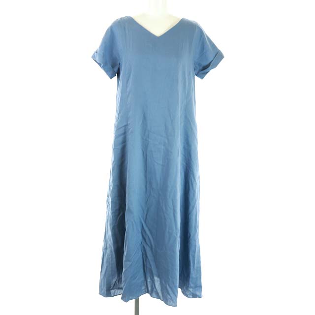 楽天市場 中古 イエナ スローブ Iena Slobe ss リネン混vネックロングワンピース ロング マキシ 半袖 キャミ付き 36 S 水色 ライトブルー Pj レディース ベクトル 古着 ブランド古着の買取販売ベクトル